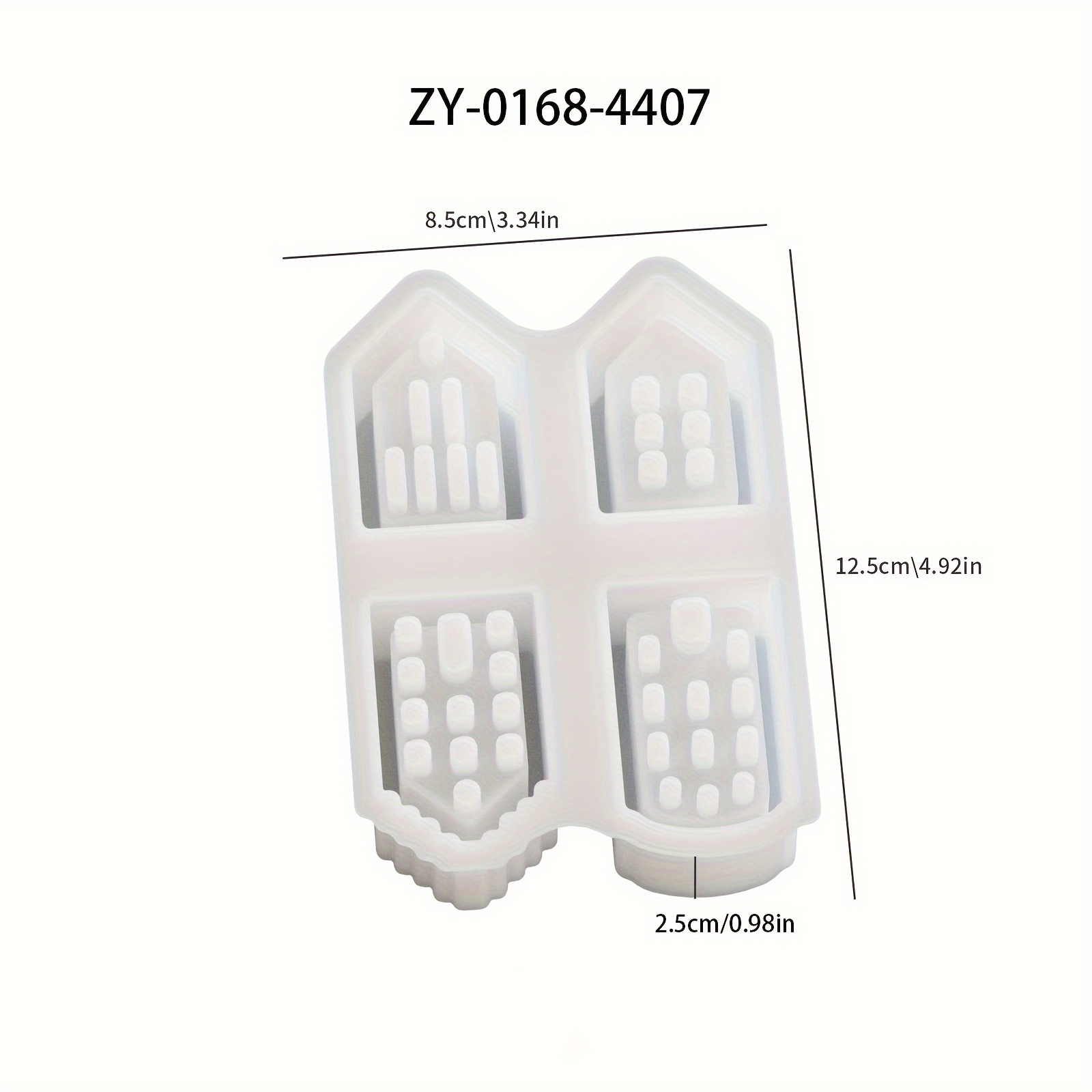 TEMU 4pcs Mold, Architectural Casting Mold For Resin, Plaster And Decorative Miniature House Making