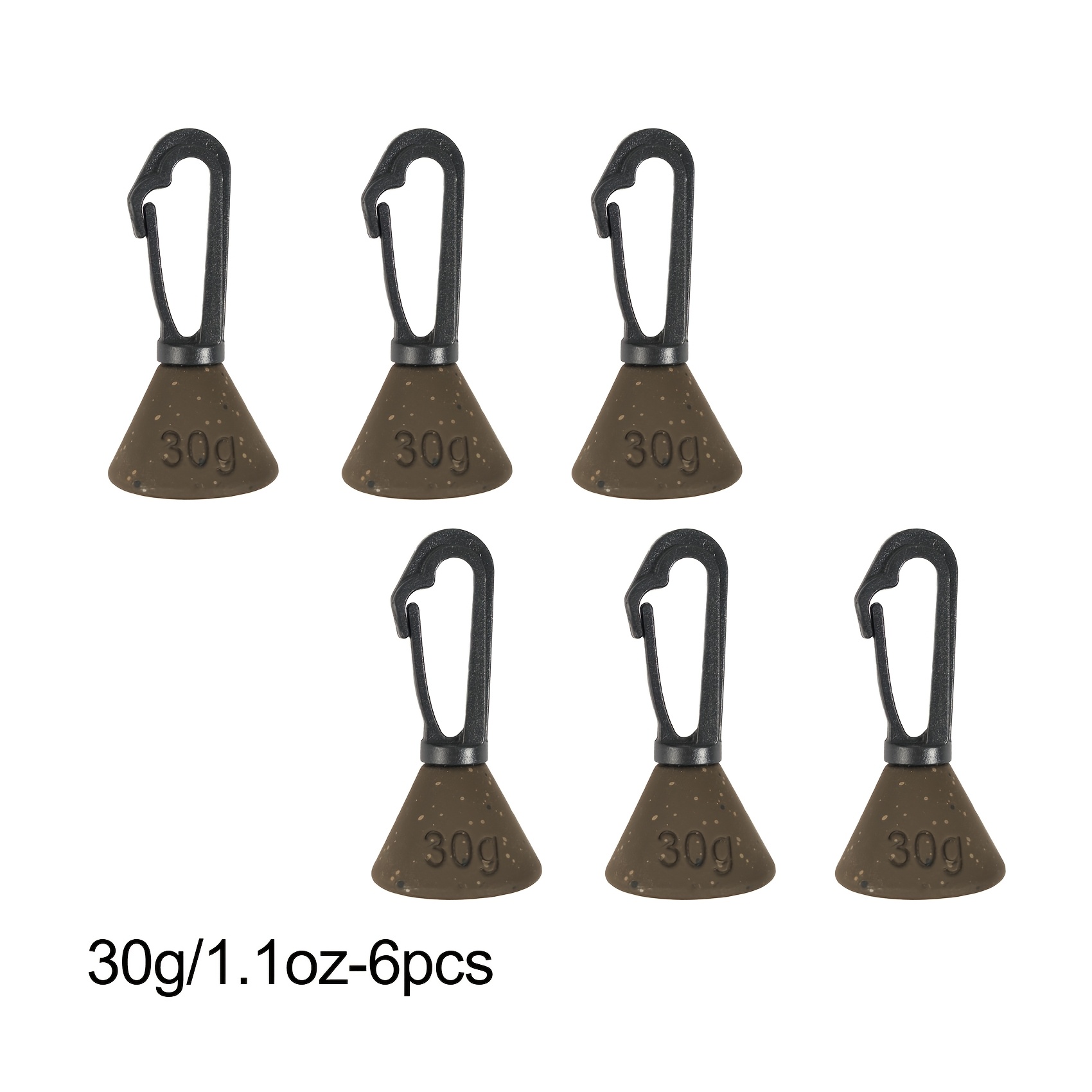 TEMU 3/6 pezzi Posteriori per - Piombo Rivestito in Ghiaia, per Linea con Clip Liscia e Peso per Linea e Peso Profondo 20G, 30G, 40G per Laghi, Fiumi