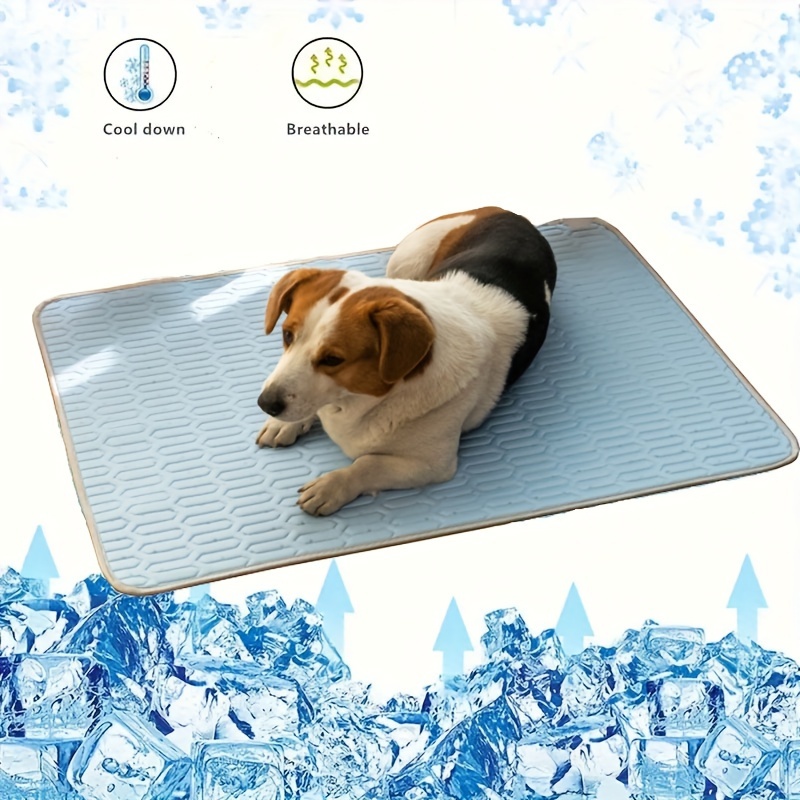 

Breathable Cooling Mat For Pets, Summer Ice Silk Latex Pad, Large Size Dog Cooling Mat, Pet Bed For Dogs & Cats, Washable Crate Sleep Pad, Safe Polyester Material, Easy To Carry