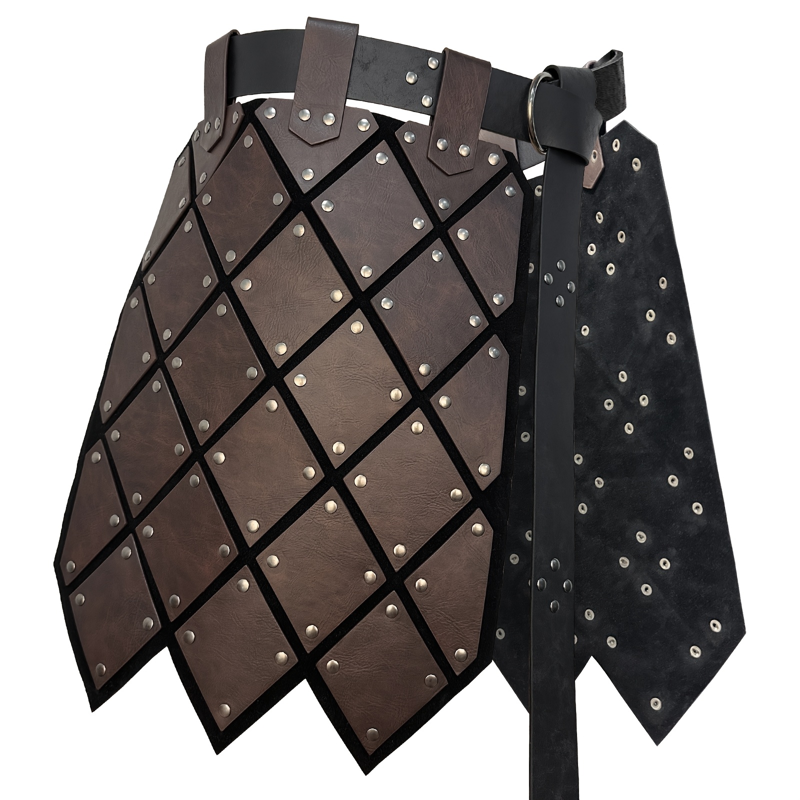 Buy Brown Leather Viking Belt With Skirt: Celtic Barbarian Style Online In India