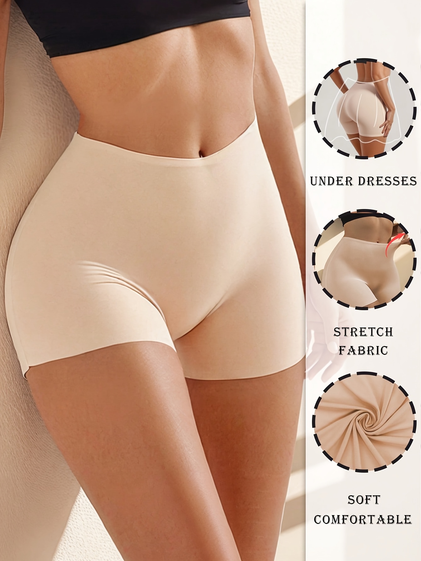 1pc womens high waist seamless safety shorts   boxer briefs cycling shorts yoga shorts waist trainer   lifting shapewear