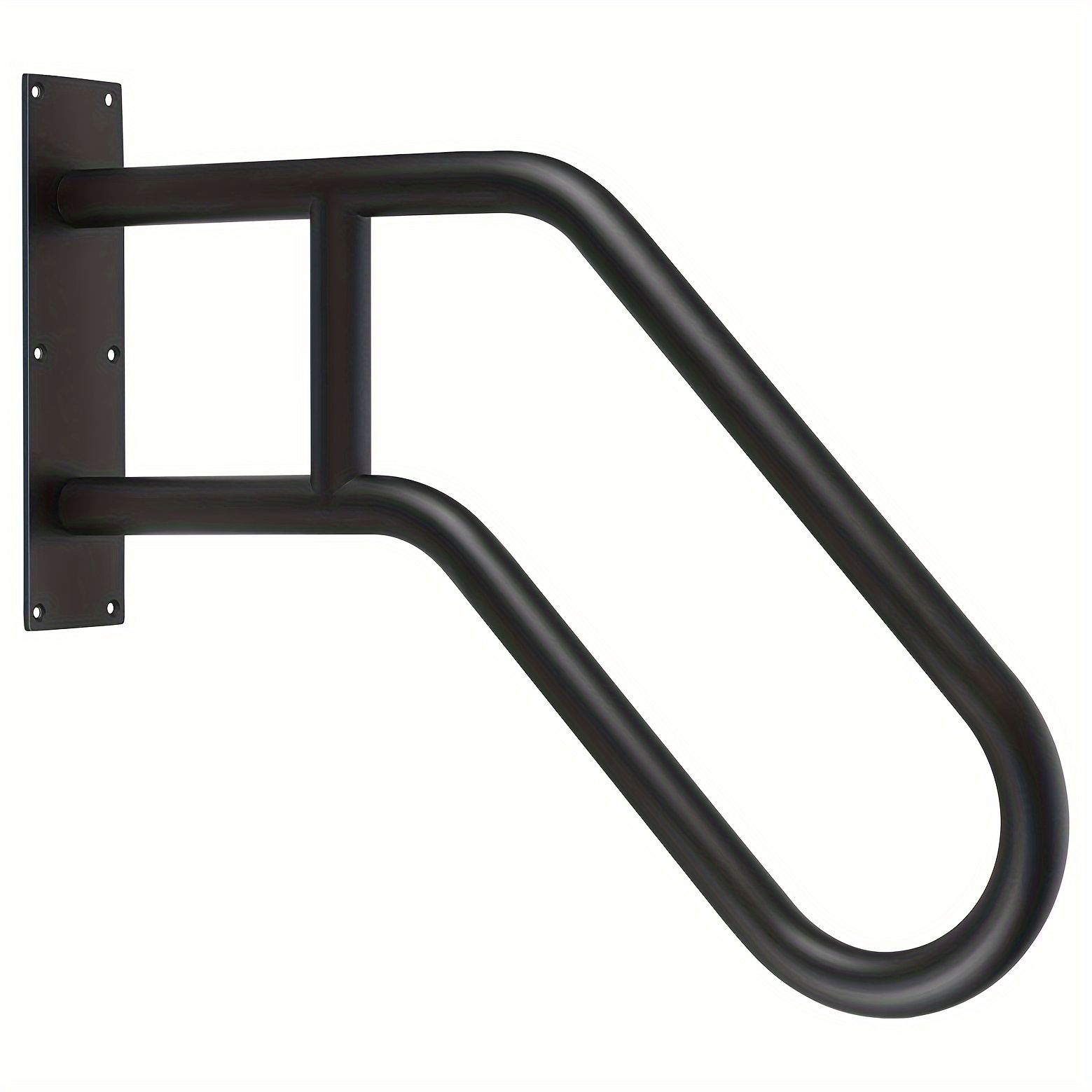 

1pc Outdoor Stair Handrail Kit For Anti-slip Black Pipe Staircase Handrail, Ensuring Safety For The Elderly And Children, Entrance Staircase Is Equipped With A U-shaped Handrail For Safety
