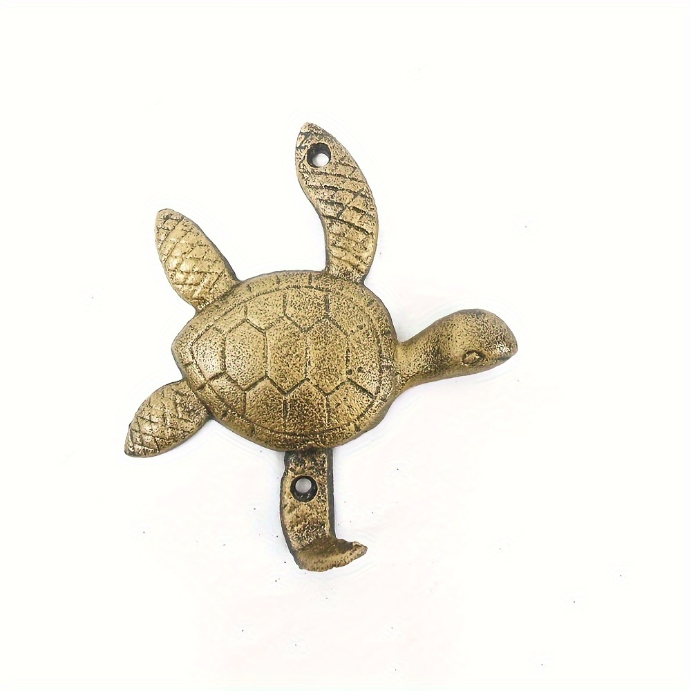 

Cast Iron Turtle Wall Hooks, Traditional Style, Easy To Install, Wall Mount Coat Hangers For Home Decor