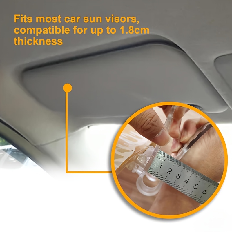 2 pack car sun visor with anti glare uv   in 1 day night windshield visor durable pp material roll   for   visibility   sun visor for car vehicle interior accessory sleek vehicle accessory flexible sun visor Product details 2