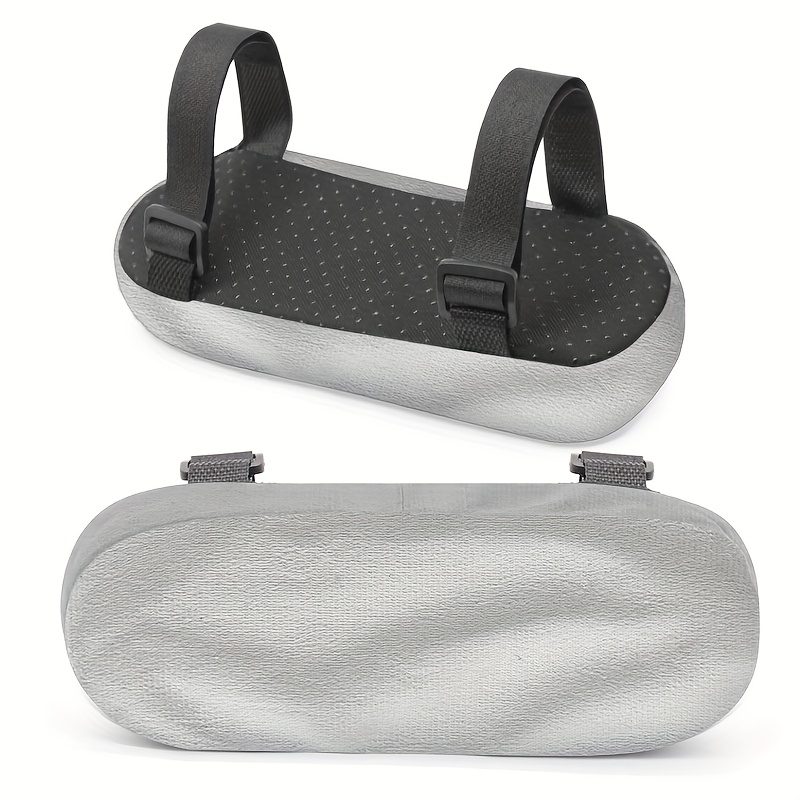 TEMU 2pcs Ergonomic Memory Foam Office Chair Armrest Cushions With Elbow Support, Breathable Mesh & Durable Plastic Frame For Desk Chairs