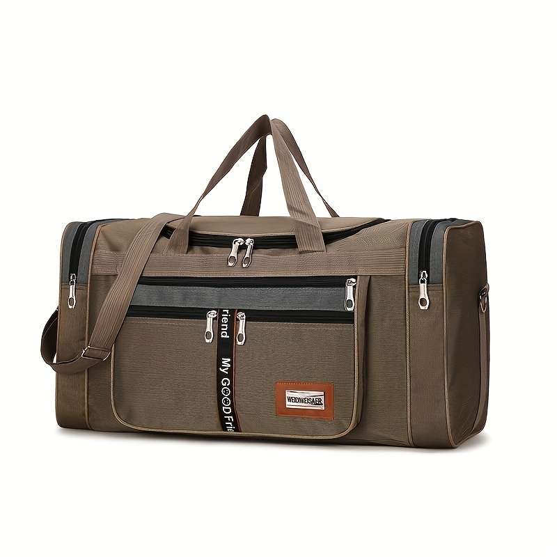 Large Capacity Foldable Travel Duffel Bag - Portable Nylon Luggage for Men