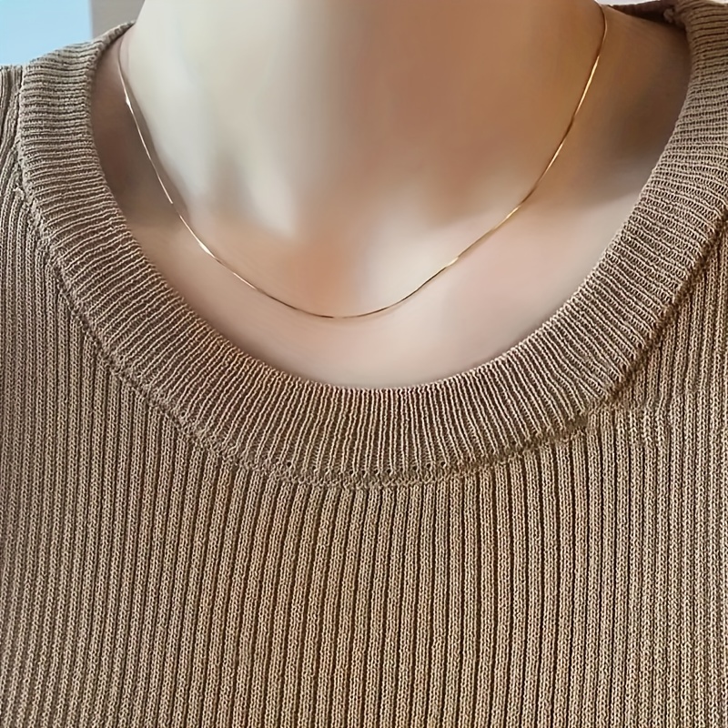 925 Silver Snake Bone Chain Necklace for Women