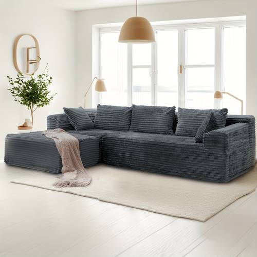sectional couches for living room modular sectional sofa with l shape chaise cloud couch comfy corduroy fluffy couch with deep seat and side pockets
