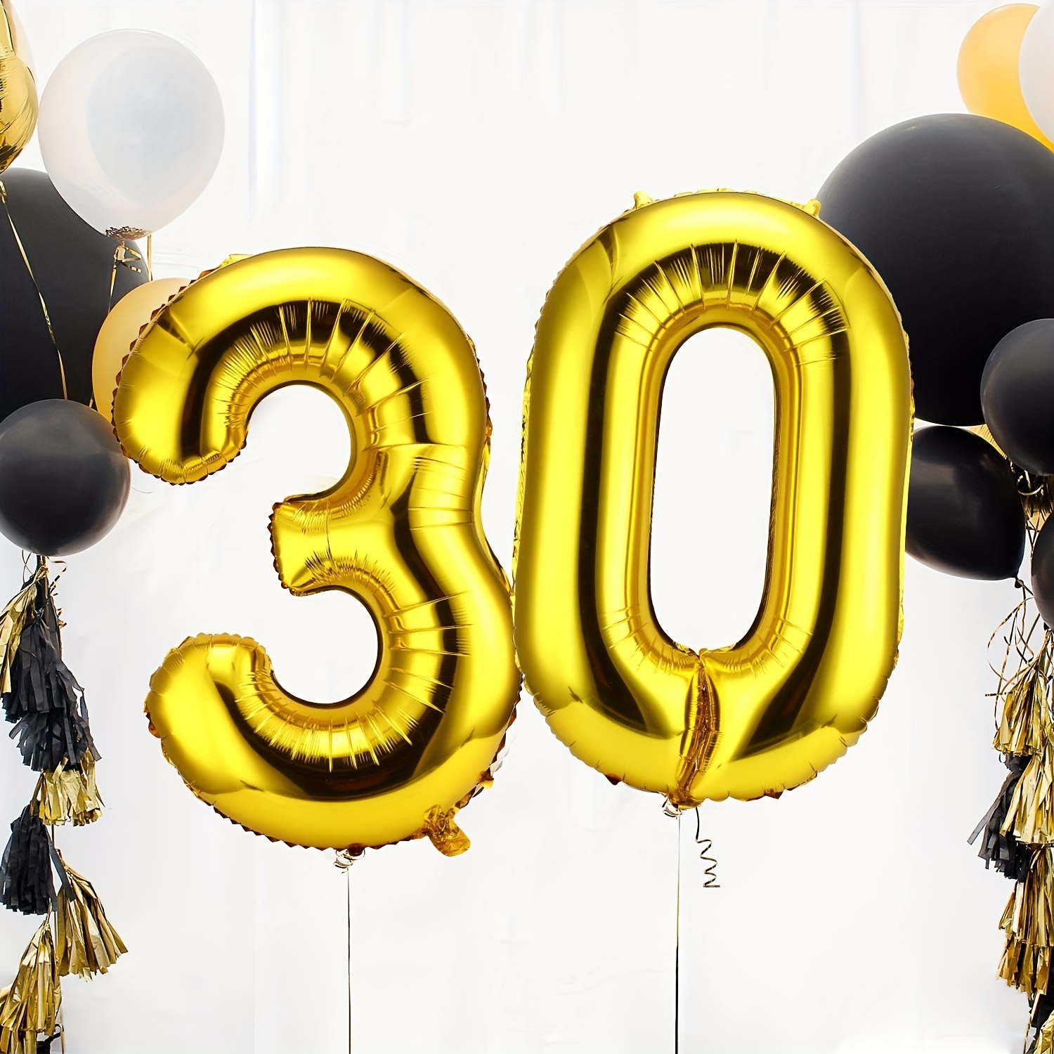 

32inch Golden 3 0 Number Balloons Number 30 Foil Mylar Balloons For Women Men 30th Birthday Party Supplies 30 Anniversary Events Decorations