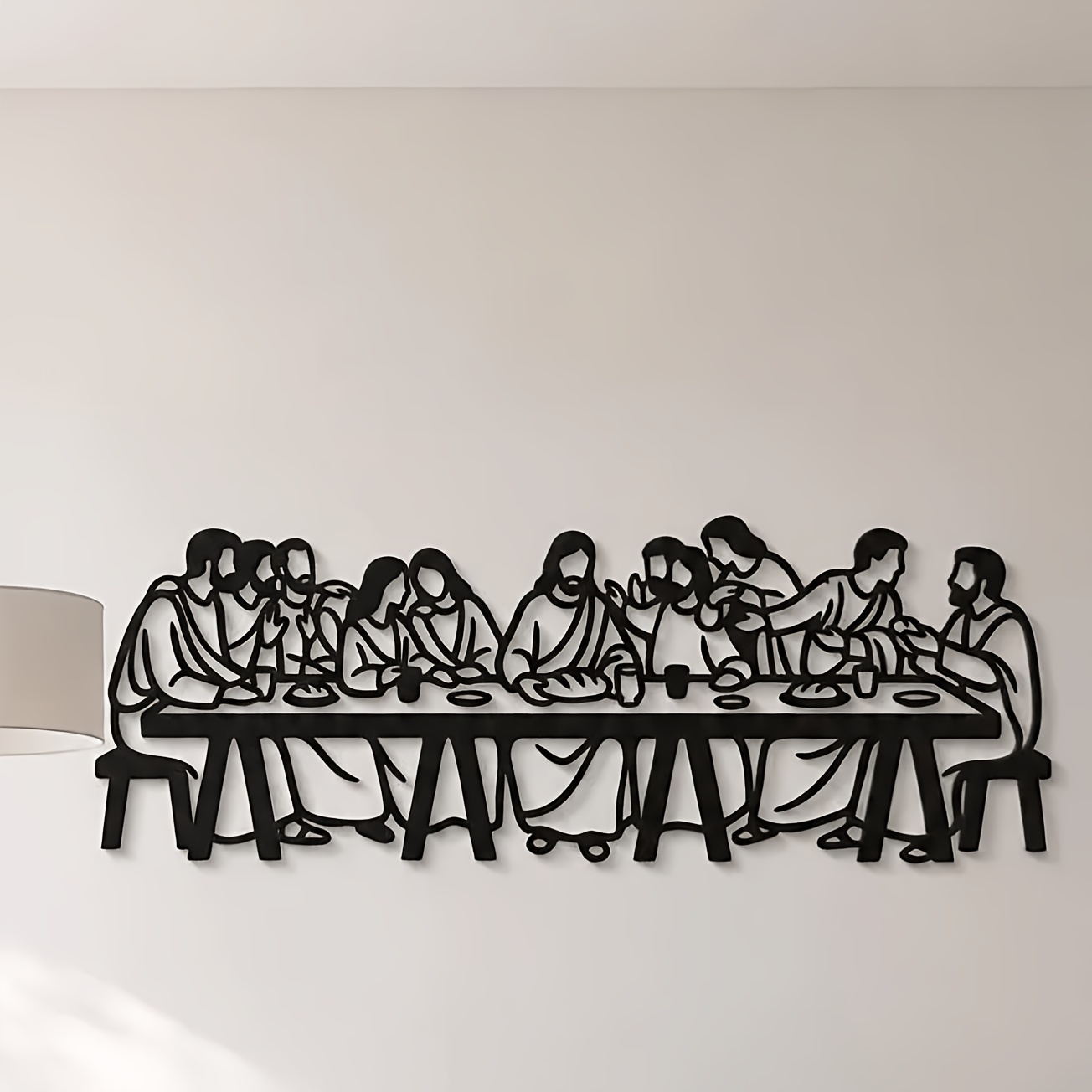 TEMU 1pc Last Supper Metal Wall Decor Art Gift - Modern Powder Coated Steel Emblem Iron Craft