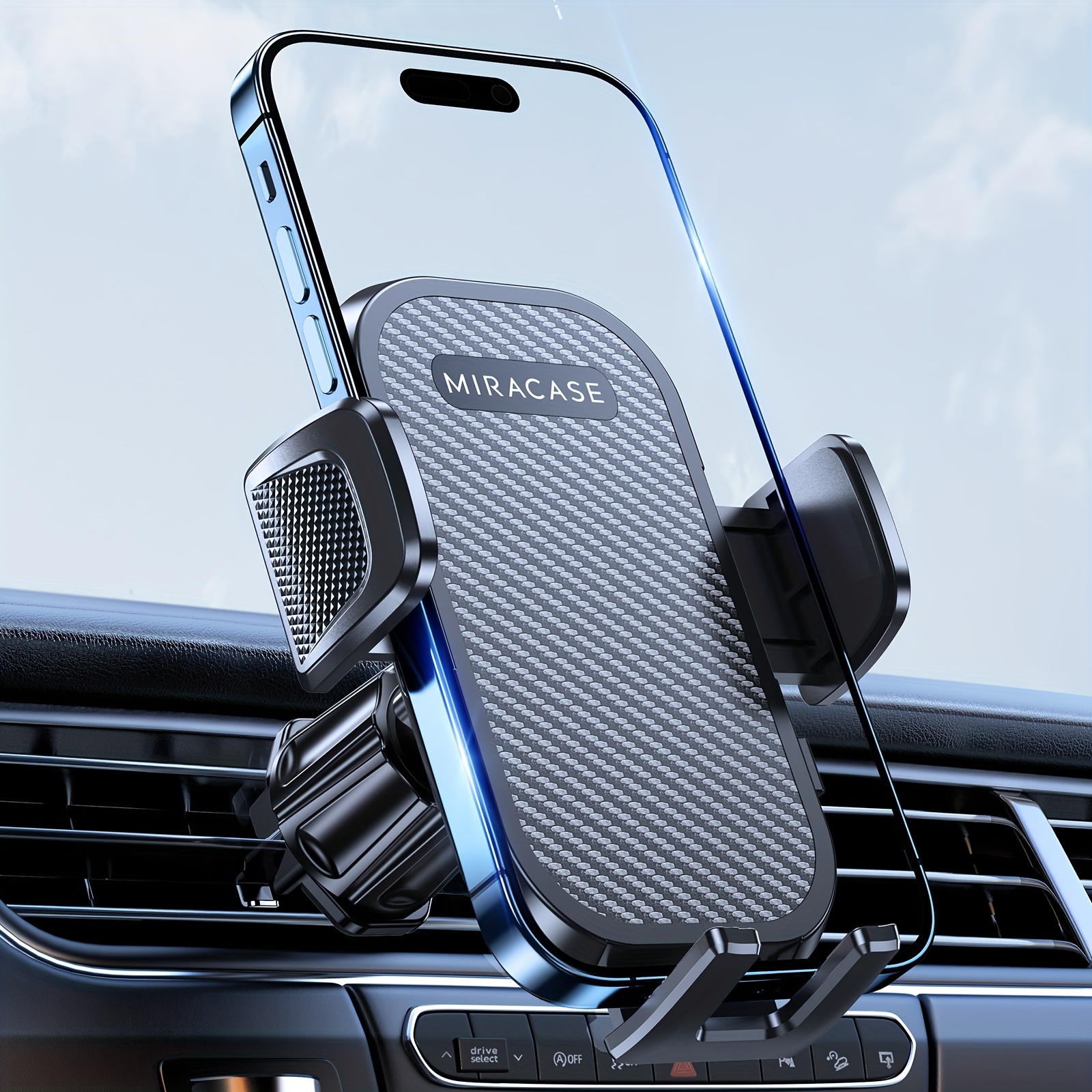 TEMU Miracase Car Phone Holder With Newest Metal Hook Clip, Air Vent Cell Phone Car Mount, Universal Automobile Cradle Fit For Iphone And All Smartphones