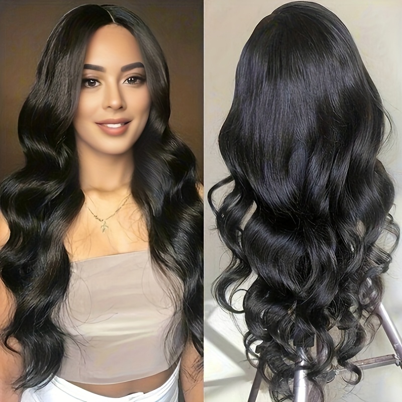 

Women' Center Parted Hair, Elegant 26 Inch Long Wig For Beginners Heat Resistant Synthetic Wig, Suitable For And Party Use