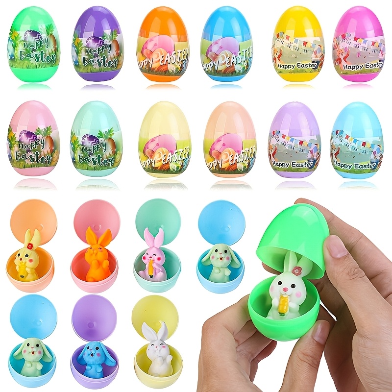 

Set Of 10 Colorful Easter Bunny Eggs, Ideal For Carnival-themed Celebrations, Great As Party Favors For Easter, Without Or Feathers, Includes The Items