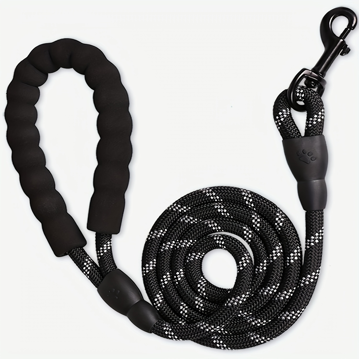 Dog Leash with Padded Handle and Reflective Threads for Small to Large Dogs, 4.11 ft, Multiple Colors