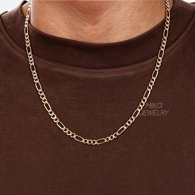 Unisex Punk Style 316 Stainless Steel Figaro Chain Necklace