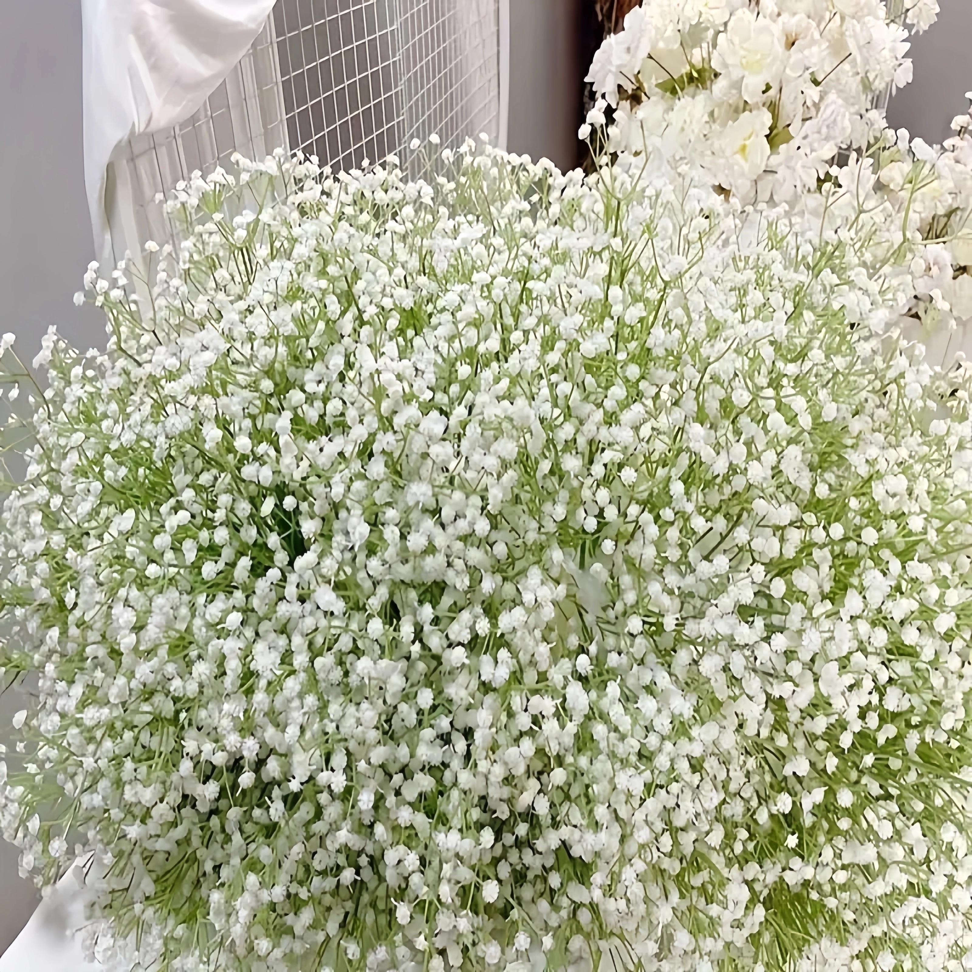 

18pcs/42pcs Artificial Gypsophila Flowers, Real Touch Fake Flower Suitable For Wedding Bride Engagement Home Scene Flower Arrangement, Day Decoration, Home Decor