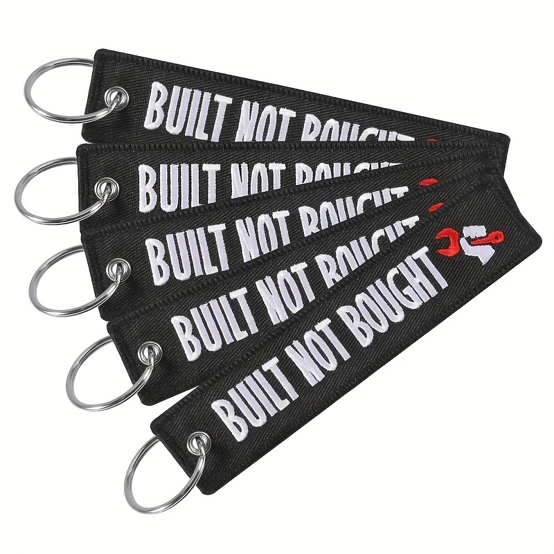 TEMU 5pcs Fashion Keychains Embroidery Key Chain For Motorcycles And Cars Key Fobs