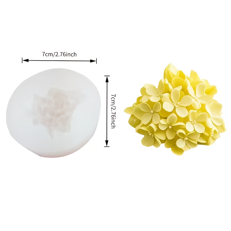 E-shop 3D Osmanthus Silikonform, geeignet für Kerzenherstellung, Aromatherapie-Kerzen mit Blumenmuster, exquisite Blüten Blätter – langlebig