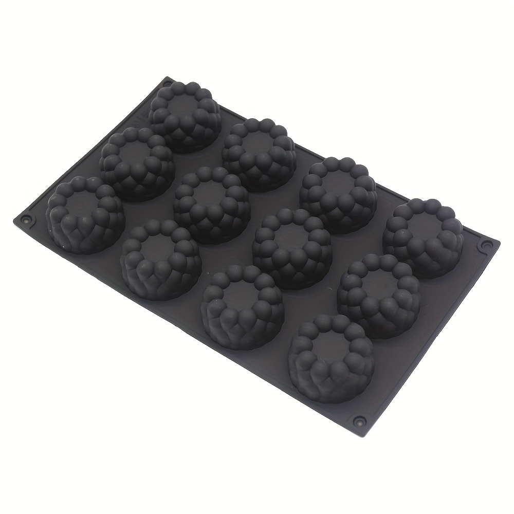 Image of 1 Creative Jelly Pudding Silicone Mold Flower Ball Chocolate Candy Dessert Mousse Cake Decoration Baking Tool Thickened High-temperature Resistant 3d Candle Epoxy Plaster Mold