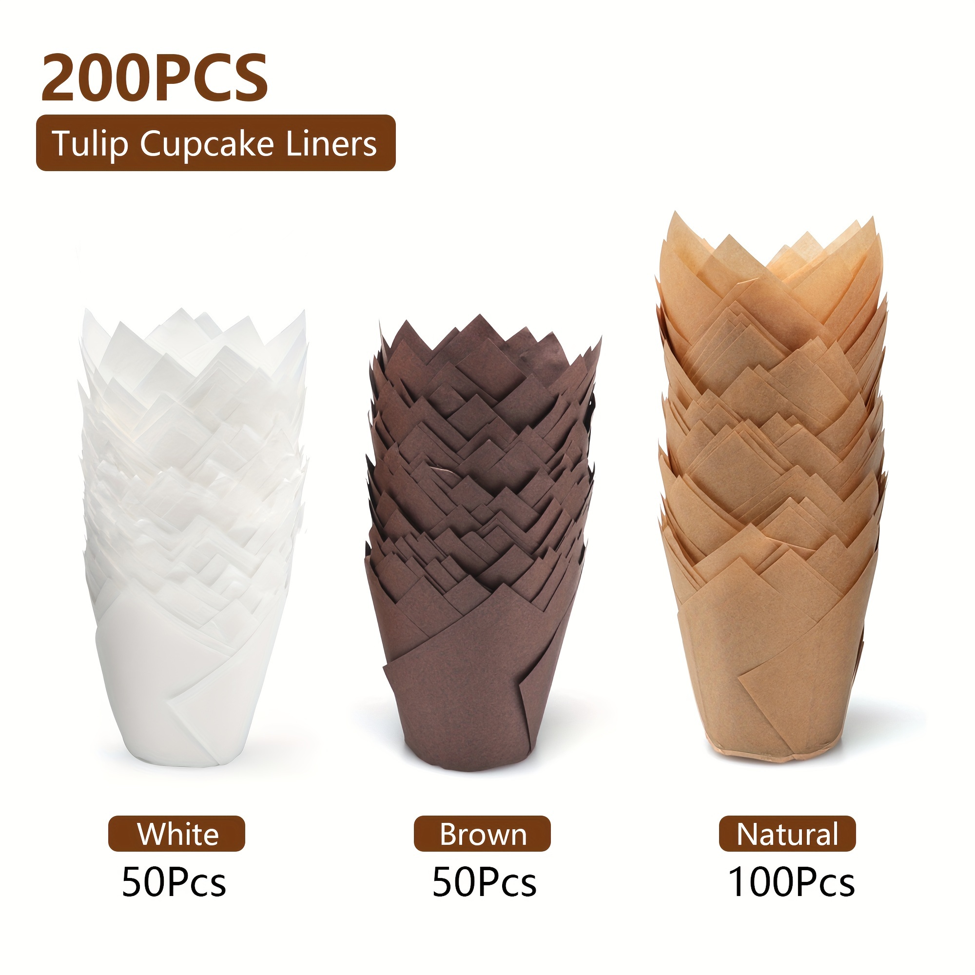 

Cupcake Liners, 200pcs Grease-proof Cupcake Wrappers, Classic Parchment Paper Cupcake Liners, Heat Resistant Non Stick Cupcake Wrappers Cupcake Liners Suitable For Cup Cake