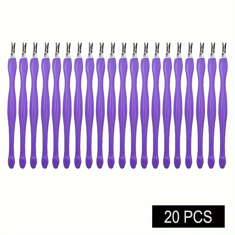 5/10/20pcs Purple Cuticle Pusher, Nail Edge Dead Skin Remover, Unscented Manicure Tool For Smooth Nails, Manicure Essentials | Precise Application | Durable Manicure Tools