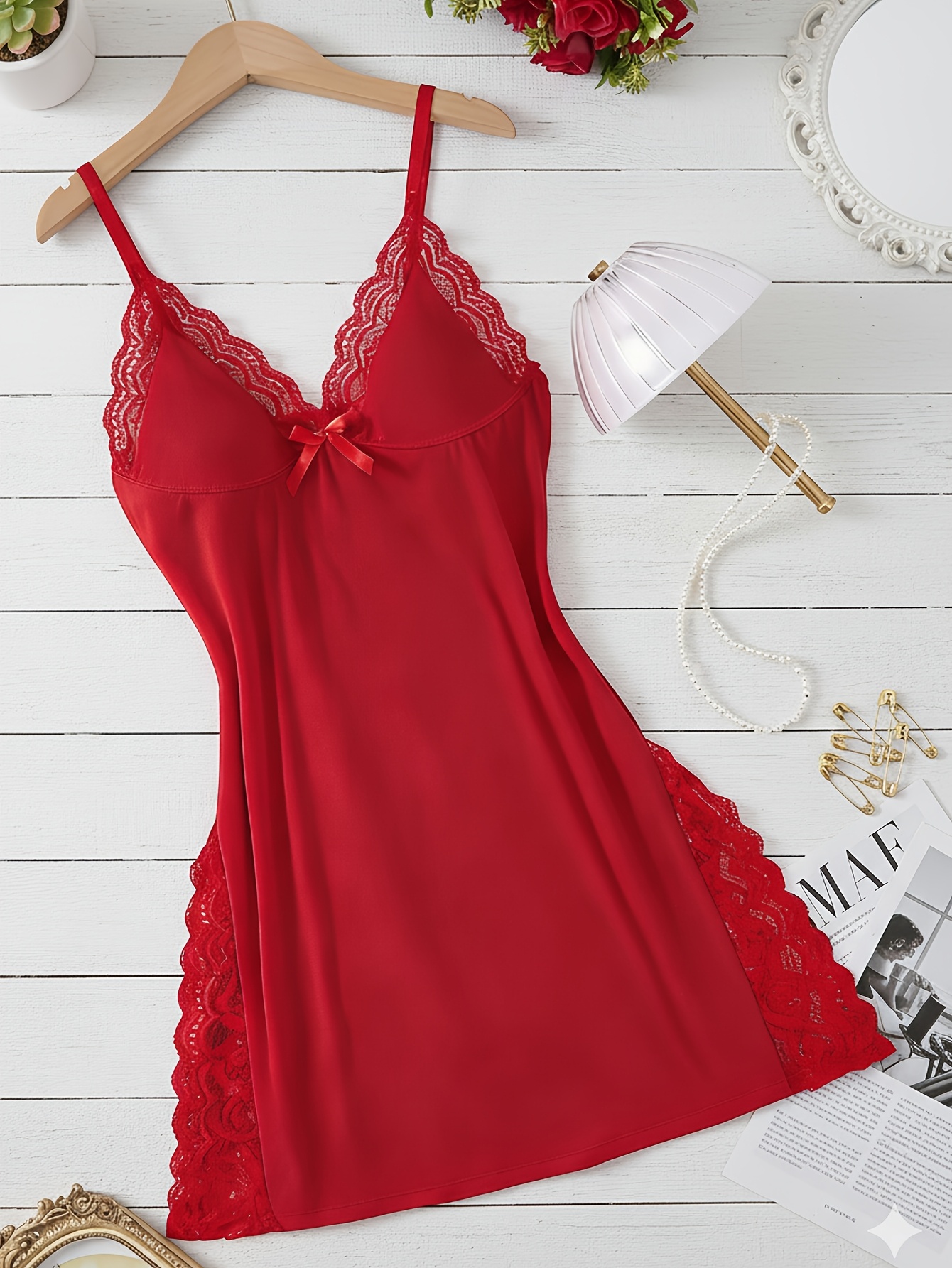 sexy tiger lingerie Sexy Sheer Lace Padded Bra Furry Christmas Santa Girl Mini Dress Chemise  XT19956