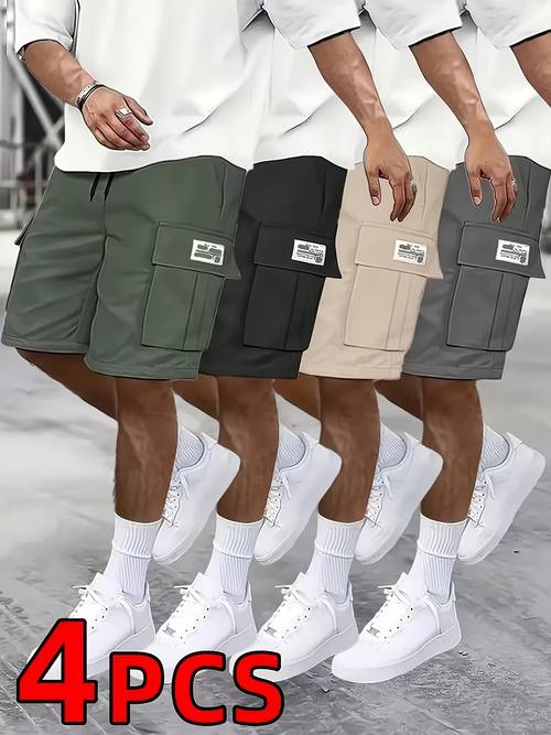 4pcs work shorts with durable multi breathable for and casual wear in
