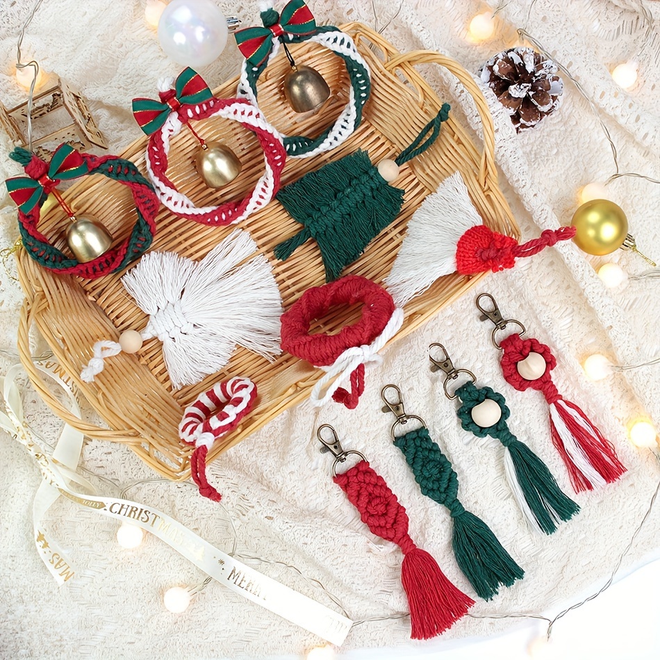 Tutoriel Sur Le Motif De Guirlande De Noël En Macramé | Décoration De Noël| Décoration De Noël DIY | Accroche-porte PDF Pour Débutants | Guide De Bricolage Poly Tusal - Canada