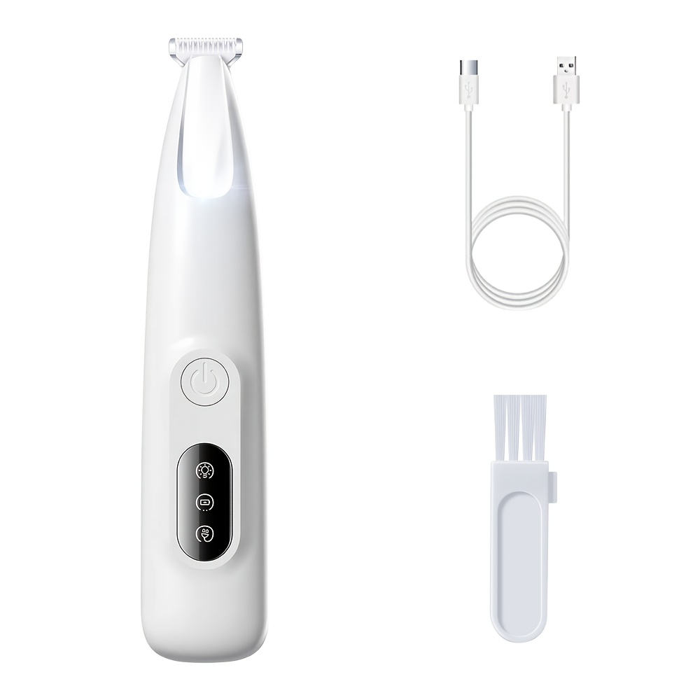TEMU Pet Grooming Clippers, Usb Rechargeable Dog Paw Trimmer, Cat And Dog Hair Shaver, With Led Light Multifunctional Hair Trimmer, Suitable For