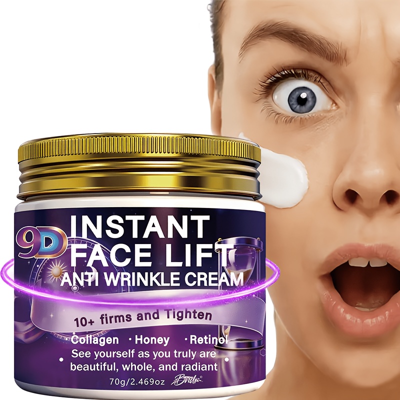 the 9d instant facelift features safe components like collagen retinol and honey   that are     and   in   minute it provides a     hydrates the skin is gentle for   types