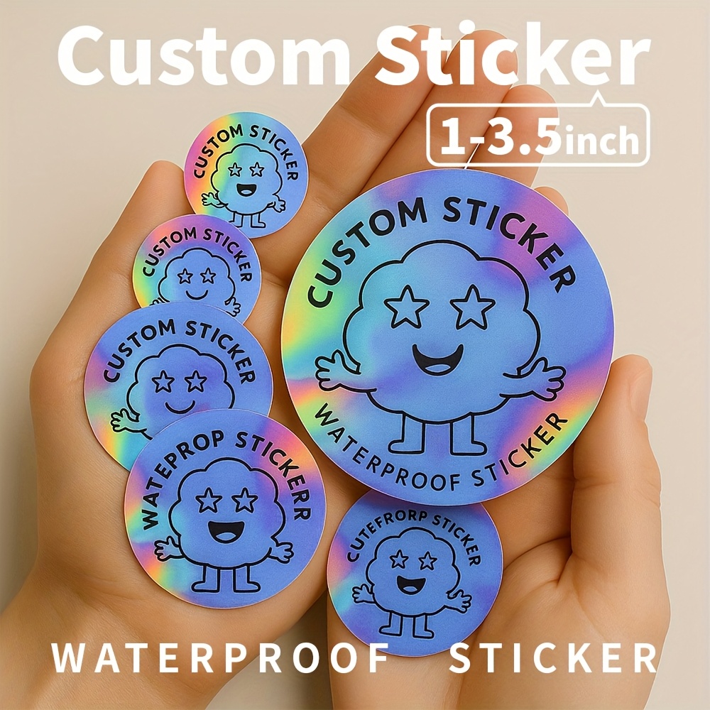 Personalized Holographic Vinyl Stickers for Business Logos