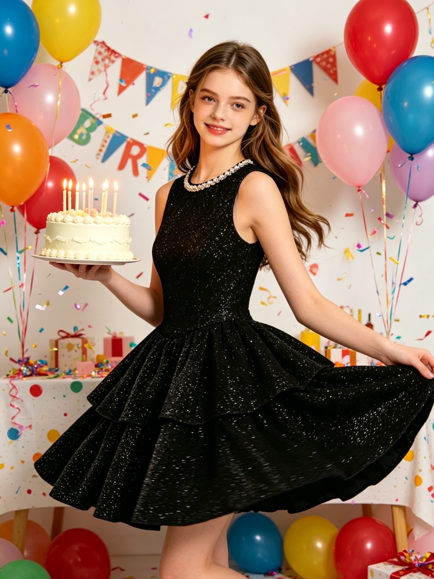 teenager birthday dress teenagers waist cinching midi black YGroup_easy-to-love-mini-dress Firuze Gold Cross Front Sizes:M/L The Twirl