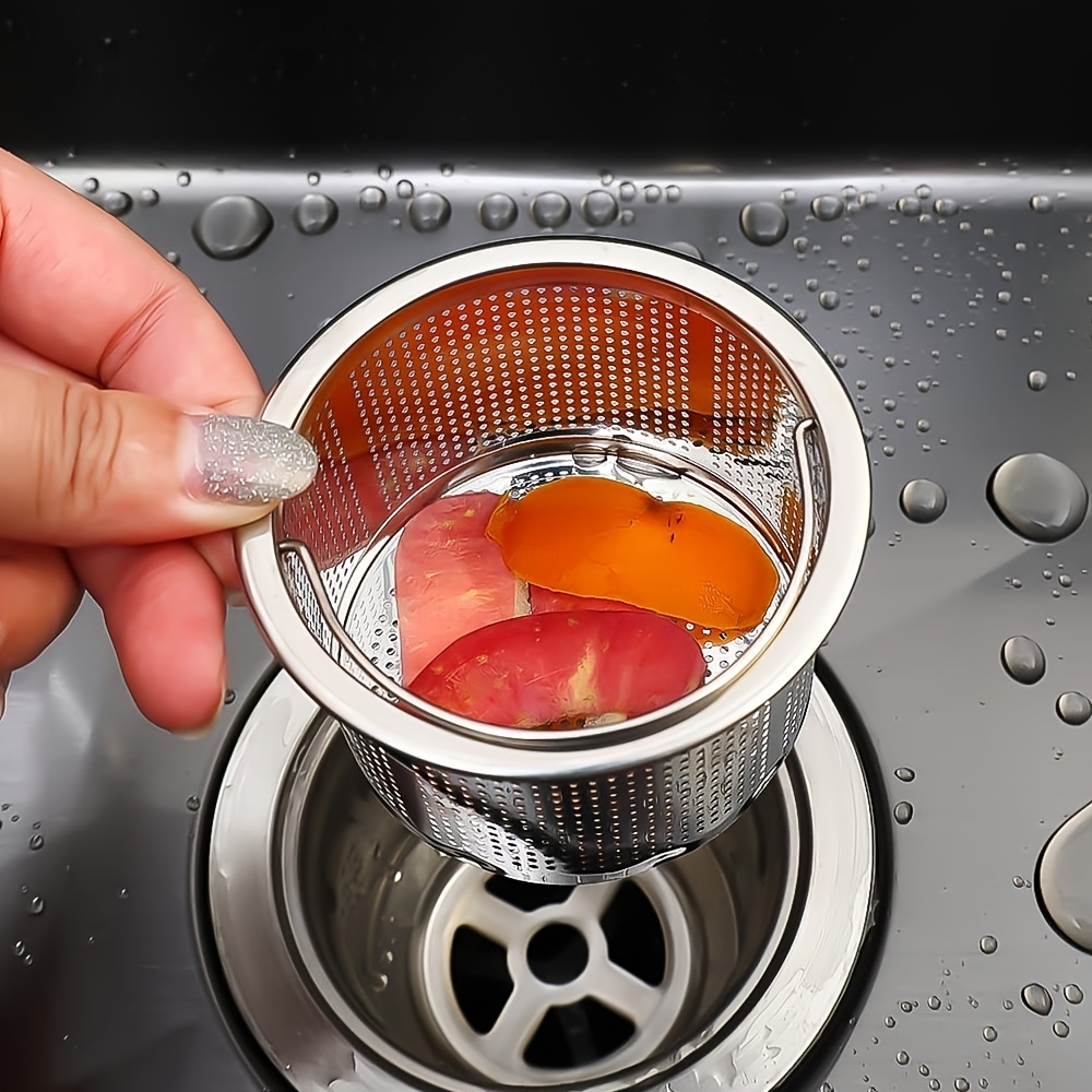 TEMU Panier d'égouttage pour évier de cuisine, panier de 0,98 po à 1,9 po pour remplacement du crépineur d'évier de cuisine, tasse profonde avec