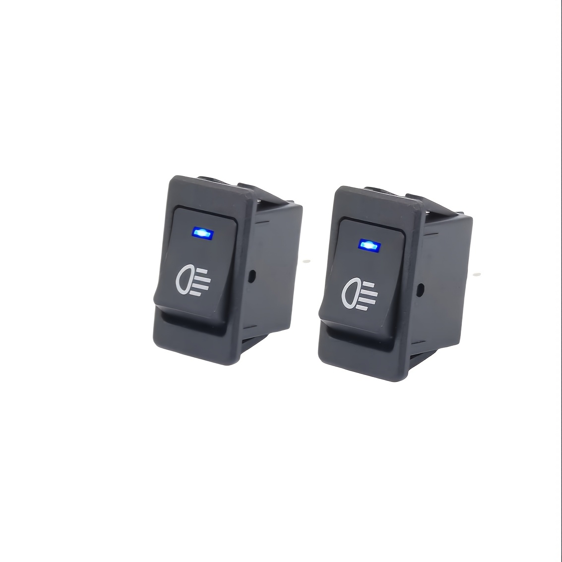 TEMU 2pcs 12v Car Headlight Rocker Switch, Universal Light Control Switch For Fog Light, Daytime Running Light