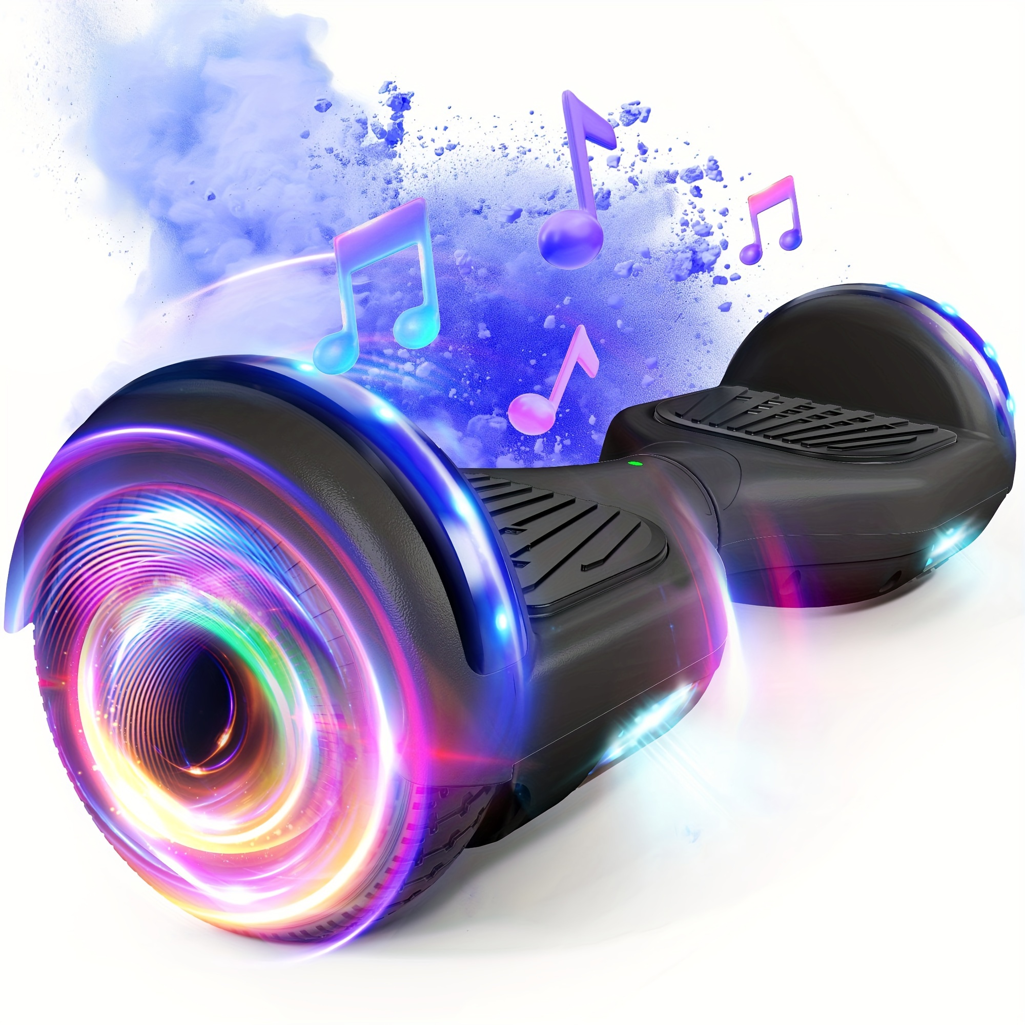 

Sisigad Wireless Hoverboard, 6.5" Listed 2 Wheel Self Balancing Electric Scooter With Led Lights, Black