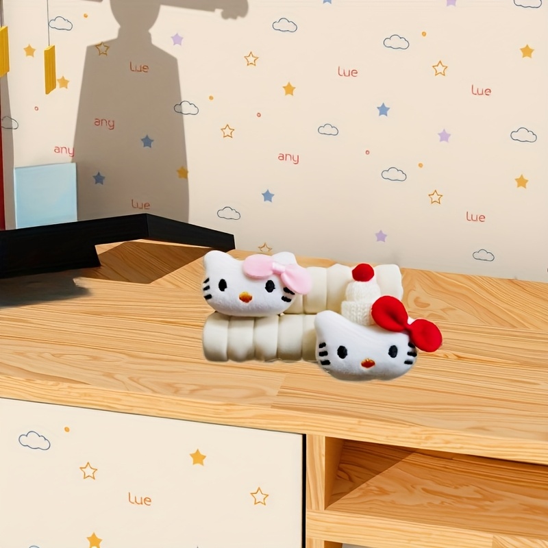 E-shop 2er Set Hello Kitty Türknaufabdeckung - Sanrio Y2K Kawaii Style, Anti-Kollisions Anti-Statische Wandabdeckung für Heimdekoration, für