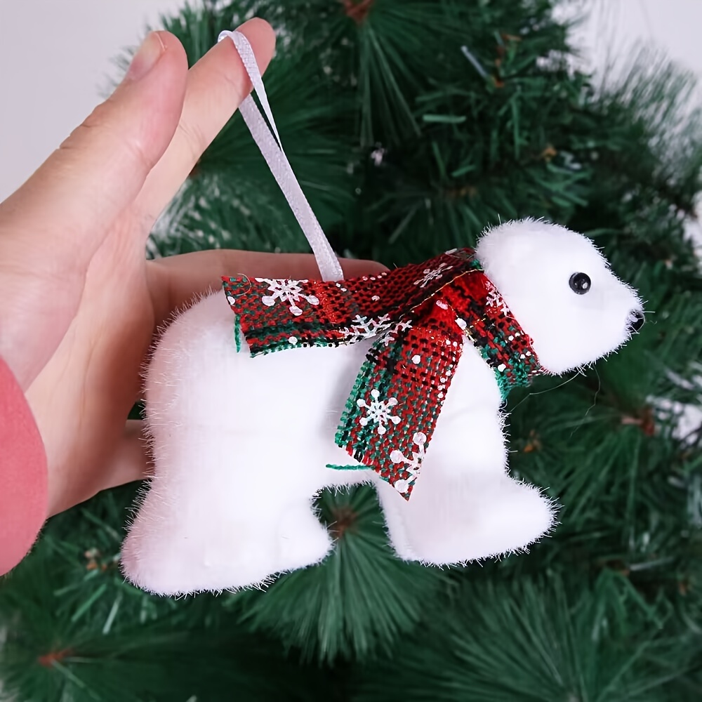 

Christmas Decorations Bear Hanging Ornaments, Decorations, Cute Plush Bear Figurines For Home And Christmas Tree