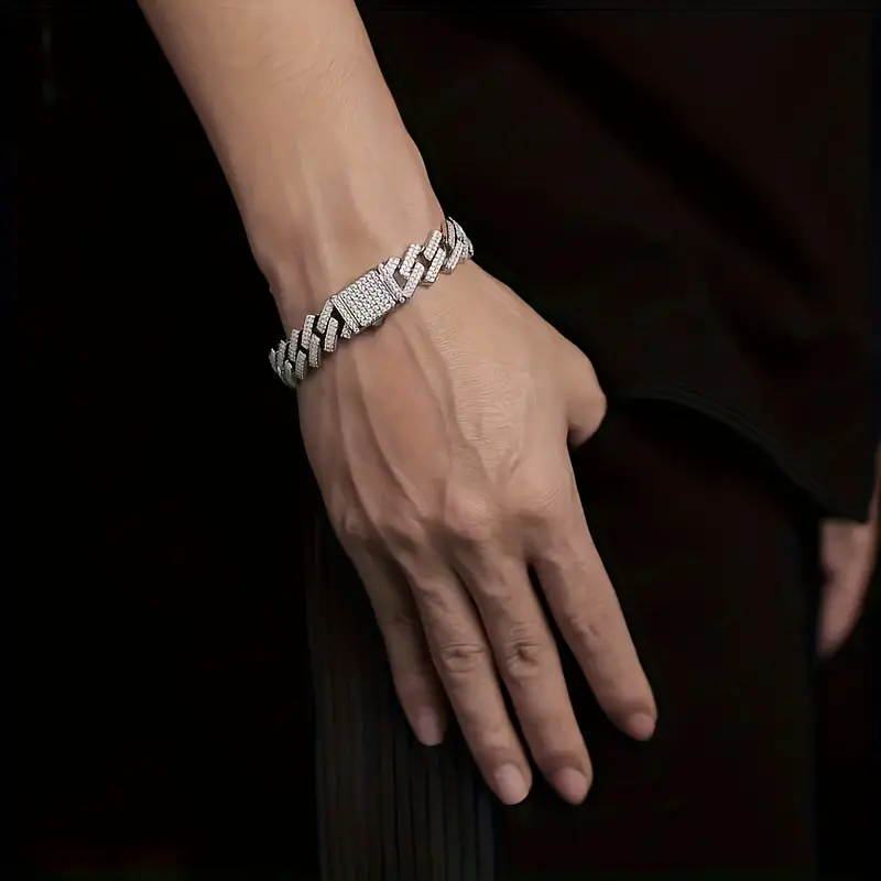 S925 Sterling Silver Bracelet With Multiple Carat Stones