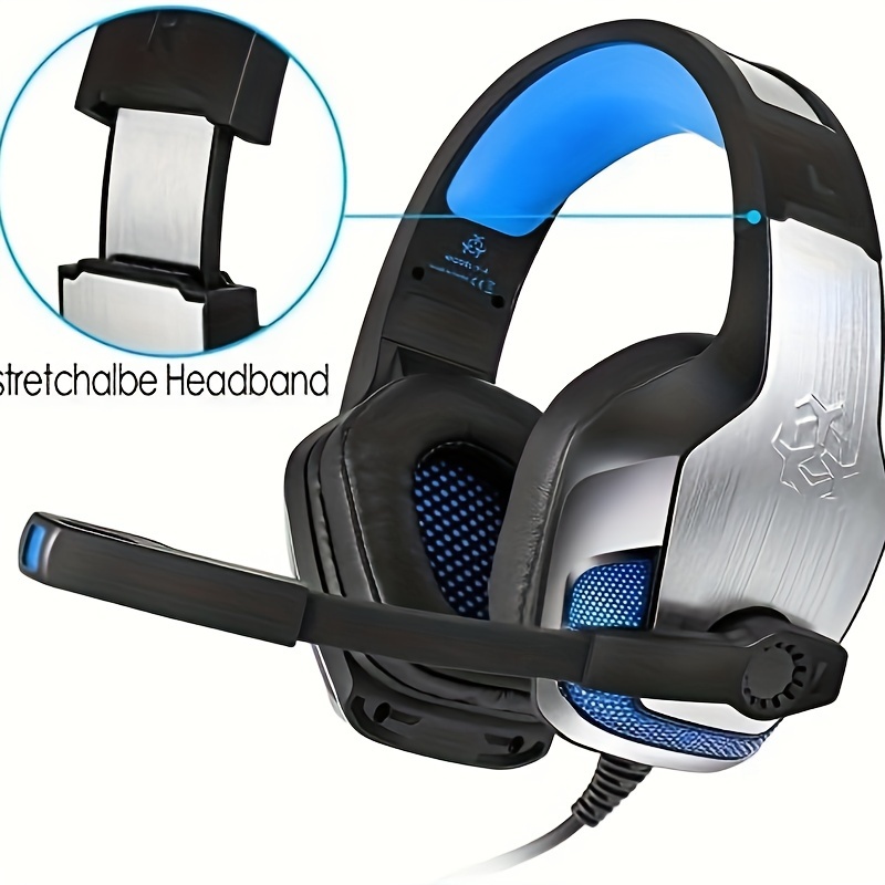 Head-mounted E-sports Headset Computer Phone Wired PS4 Gaming, Stereo  Gaming Headset For PS4 PC * One PS5 Controller, In-Ear Headset V4 With  Microphone, LED Light, Bass Surround, Soft Memory Earmuffs