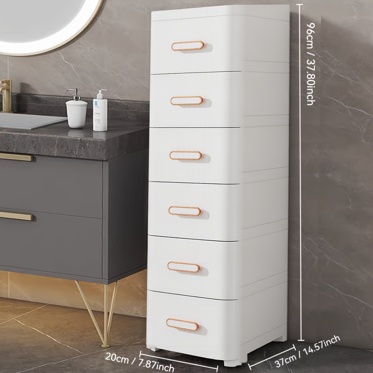 5-stufiges Regal im Industrie-Stil mit 6 transparenten Kunststoffschubladen, ideal für vielseitige Aufbewahrung in Wohn- und Arbeitsräumen