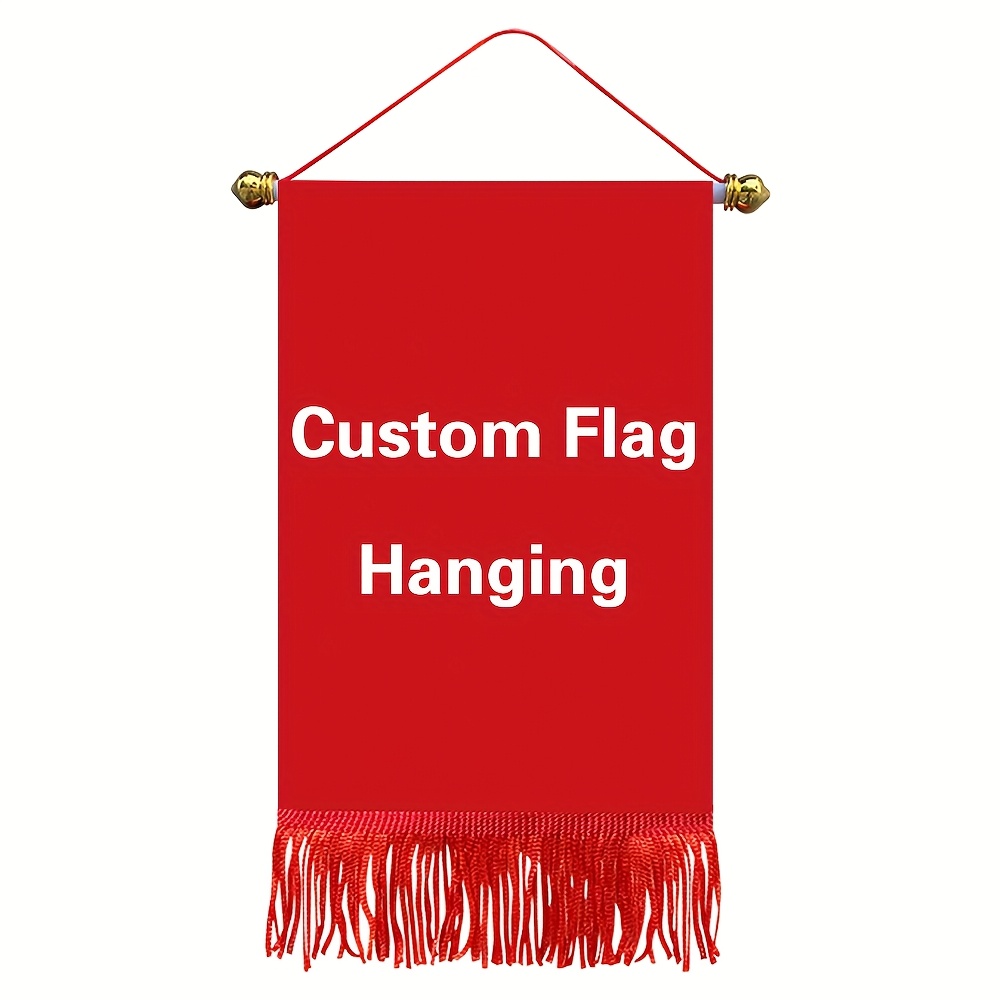 TEMU 1pc Customized Photo And Text Banner - Durable Polyester Decoration, Suitable For Gardens, Living Rooms, Sports Events - Personalized Courtyard