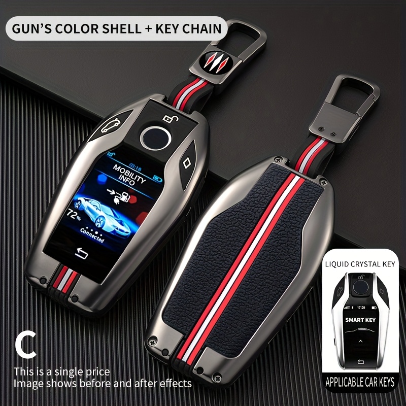 TEMU Alloy Car Key Case Cover Key Bag Fob For 1 3 5 X1 X3 X5 X6 X7 F30 G20 F34 F31 G30 G01 F15 G05 I3 M4 Series Car Accesories