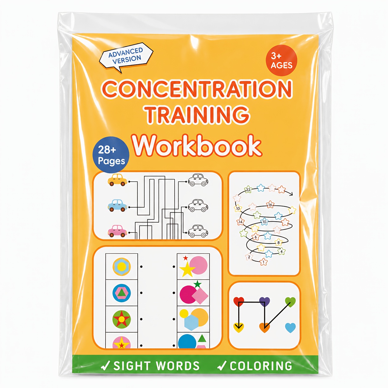 TEMU Cuaderno de ejercicios de entrenamiento de concentración de nivel , libro de actividades para el desarrollo del y , hojas de ejercicios de