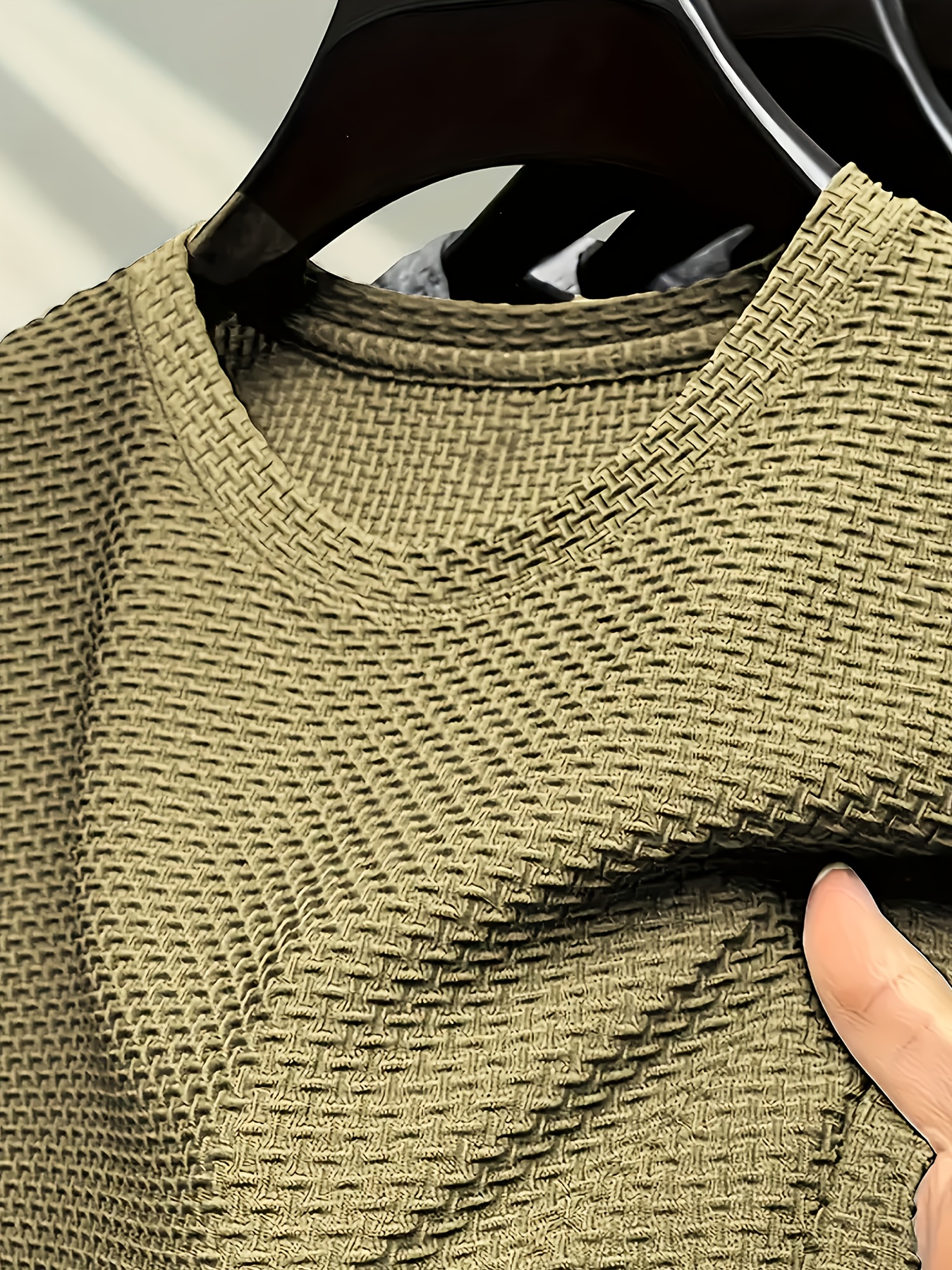 mens quick dry moisture wicking breathable jacquard t shirt loose   fabric for gym   sports casual summer   workout shirt classic round neck medium   details 19
