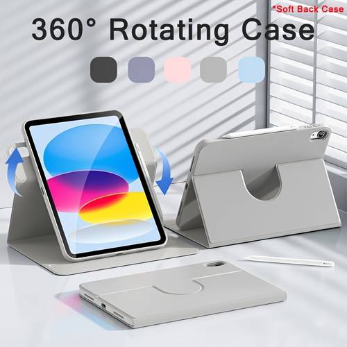 Artikelbild 360° drehbarer hülle für ipad 9. .2 5. 6. 7. 8. 9. 10. 11. .9 11 2 3 4 5 6 7 11 13 2024 2025 mini 6 7 8.3 pro 11 2018/2020/2021/2022 drehbarer schutzständer tpu weiche rückseite