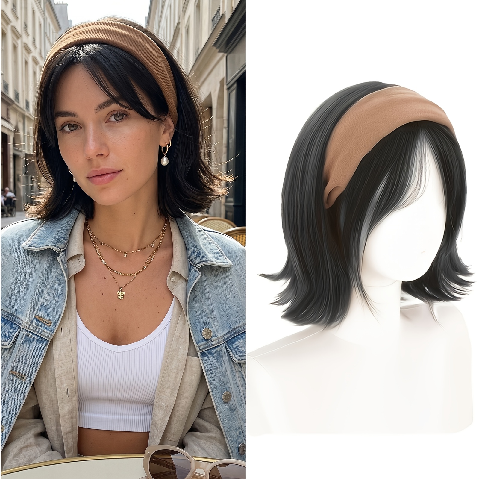 Image of Women's Detachable Headband Wig Suitable For - Boosting Hairpiece With Soft Outward- Wig, For Thinning Hair, Daily Wear & For Parties/, Multiple Colors For Hair Types