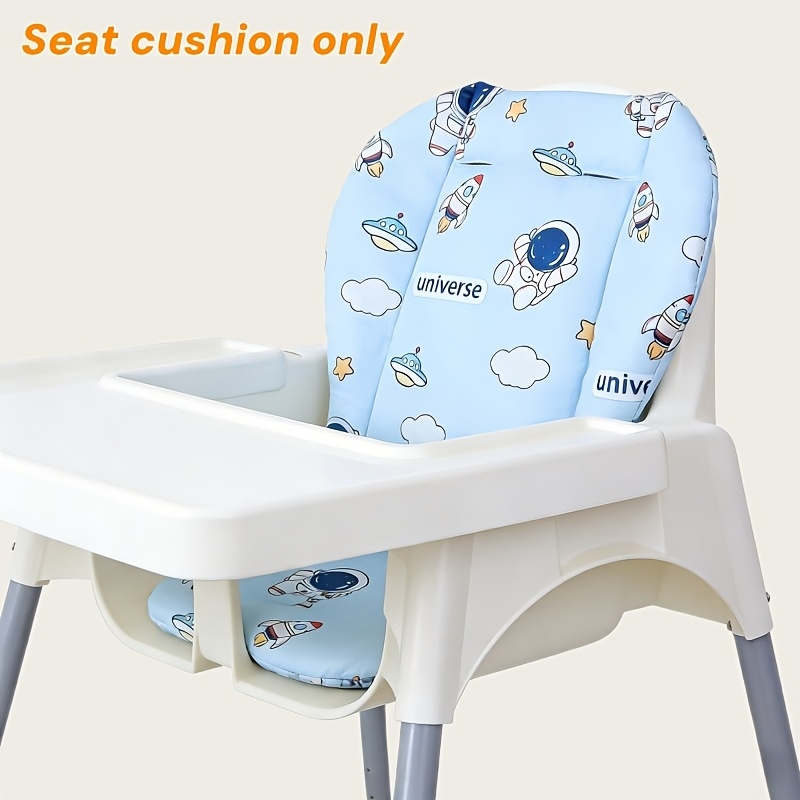 Image of 1pc White Cloud Pattern Cushion, Stroller Seat Cushion, Stroller Seat Protector, Cushion (cushion Only)
