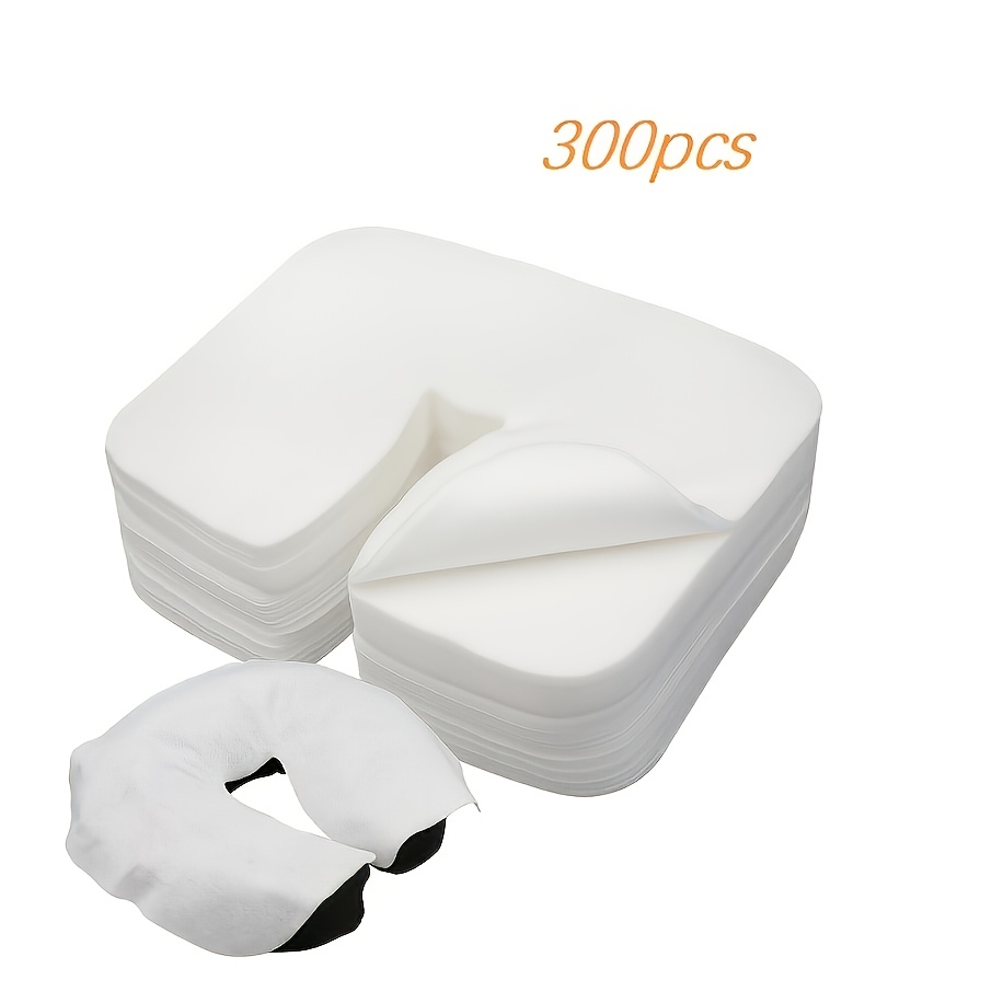300pcs/500pcs, Disposable Massage Face Cradle Covers Soft White Massage Table Face Pillow Covers, Universal For Massage Bed & Chair(white)