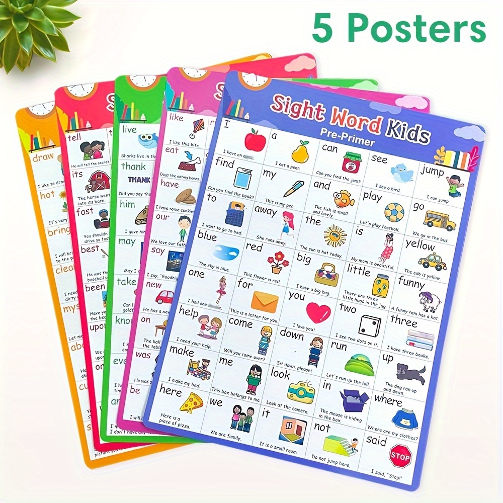 220英語サイトワードポスターキッズの学習カード、ホームスクール教育教室用品装飾、学校ポスターフラッシュカード