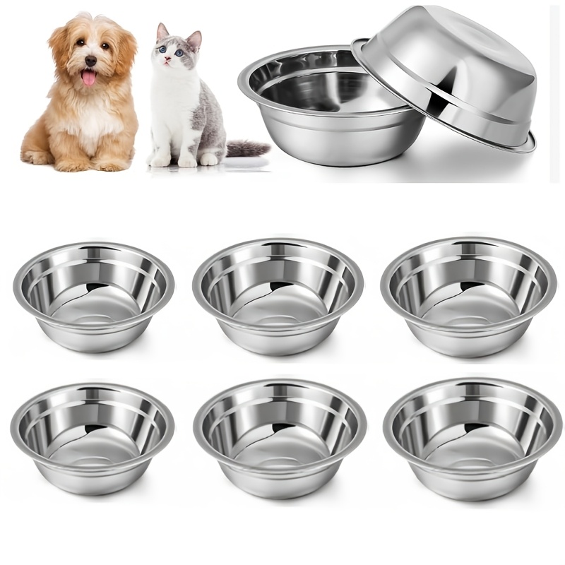 TEMU 6/9pcs Stainless Bowls. Large-capacity Bowls Are For Pets To Eat And Drink. Are Sturdy, Durable And Not Easy To . Featuring, Rust-proof And